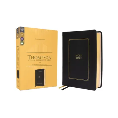 Kjv, Thompson Chain-Reference Bible, Leathersoft, Black, Red Letter, Comfort Print - by Zondervan (Leather Bound)