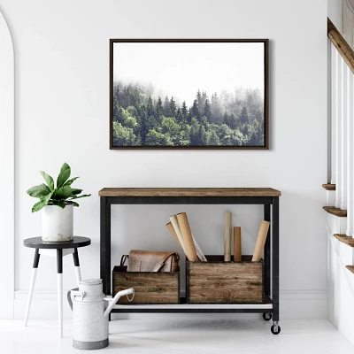 23 x 33 Sylvie Lush Green Forest on a Foggy Day Framed Canvas by the Creative Bunch Studio  - Kate & Laurel All Things Decor