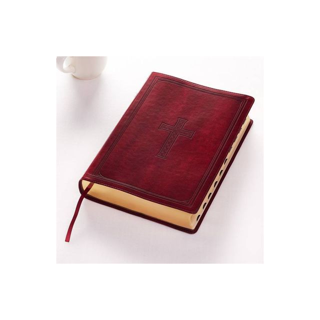 KJV Super Giant Print Lux-Leather Burgundy - Large Print (Leather Bound)