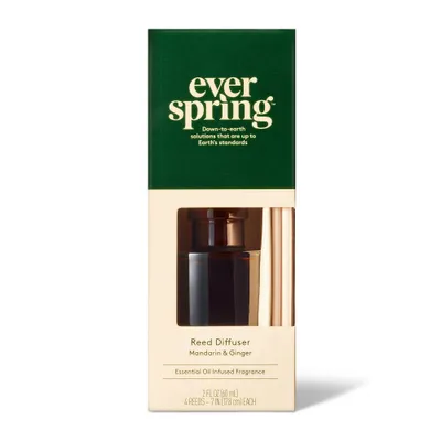 Liquid Reed Diffuser - Mandarin & Ginger - 2 fl oz - Everspring