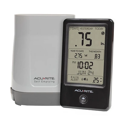 AcuRite Self-Emptying Rain Gauge with Indoor Display