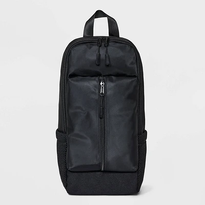 Mens Solid Sling Crossbody Bag - Original Use Black