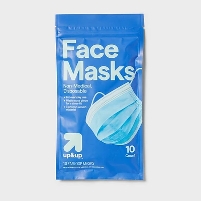 Disposable Face Mask - 10ct - up&up