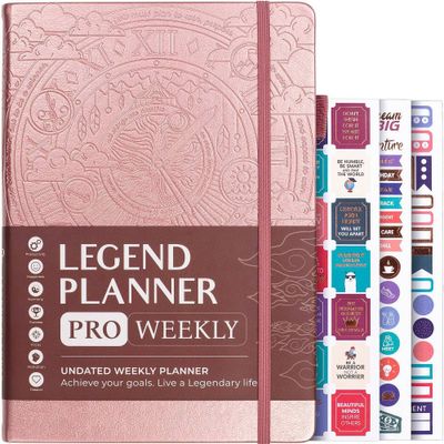 Undated Planner PRO Weekly 7x10 Rose Gold - Legend Planner