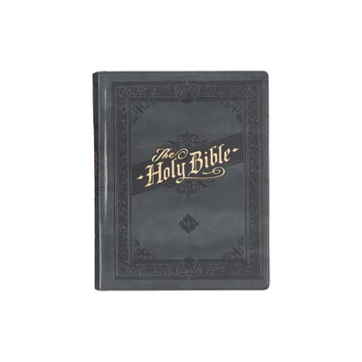 KJV Holy Bible, Large Print Note-Taking Bible, Faux Leather Hardcover - King James Version, Gray - (Leather Bound)