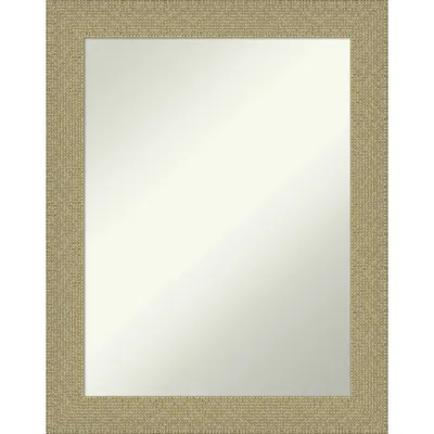 22 x 28 Non-Beveled Mosaic Wall Mirror, Gold Frame - Amanti Art: Includes Mounting Hardware