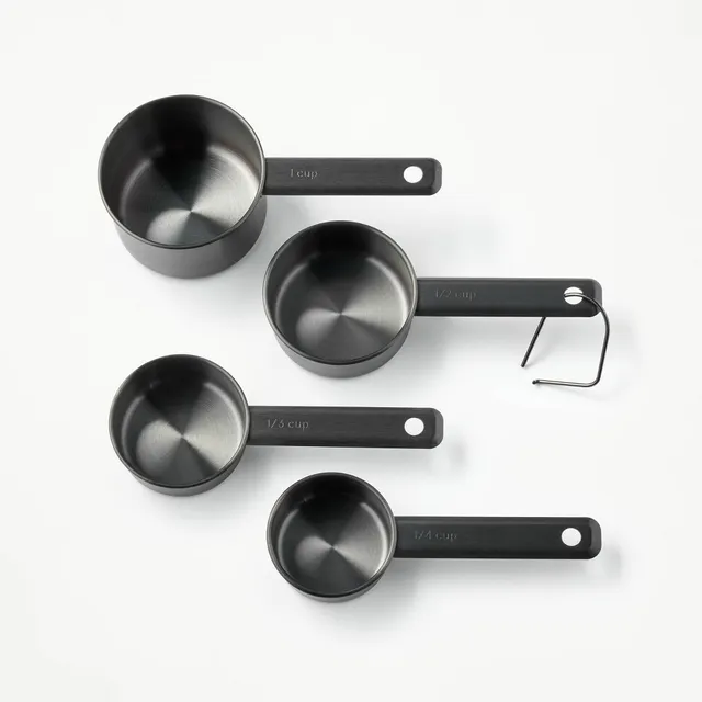 4pc Stainless Steel/nylon Kitchen Utensil Set Dark Gray - Figmint