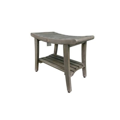 24 Harmony GR155 Wide Teak Wood Shower Bench with Handles - CoastalVogue