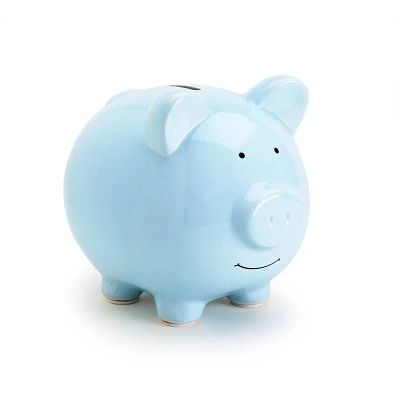 Pearhead Ceramic Piggy Bank - Blue