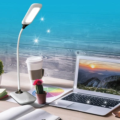 Enhance Sanitizing Desk Lamp with USB Charging (Includes LED Light Bulb) - OttLite