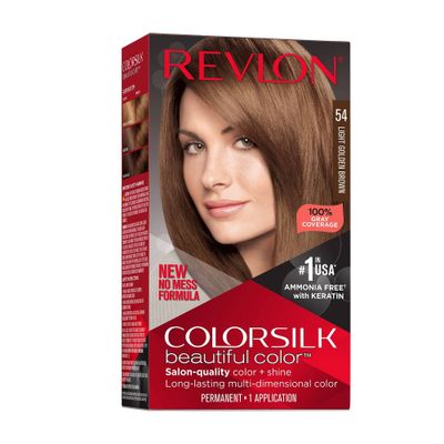 Revlon Colorsilk Beautiful Color Permanent Hair Color - 54 Light Golden Brown - 4.4 fl oz