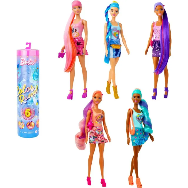 Barbie Pop Reveal Fruit Series Watermelon Crush Doll, 8 Surprises Include  Pet, Slime, Scent & Color Change