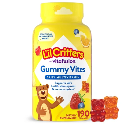 Lil Critters Gummy Vites Complete Kids Multivitamin Gummy - Strawberry, Orange & Cherry - 190ct