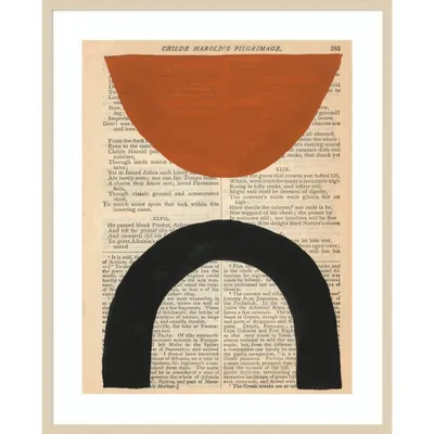 33x41 Modern Prose I by Renee W. Stramel - Amanti Art: Vertical Abstract Lithograph, Fir Wood Frame