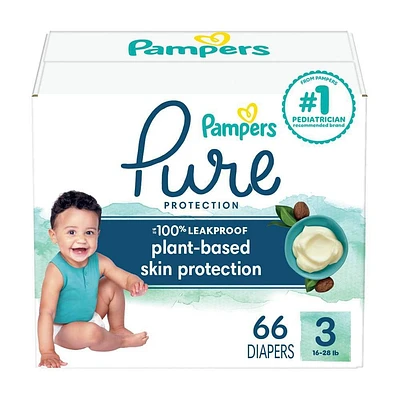 Pampers Pure Protection Diapers Super Pack - Size 3 - 66ct