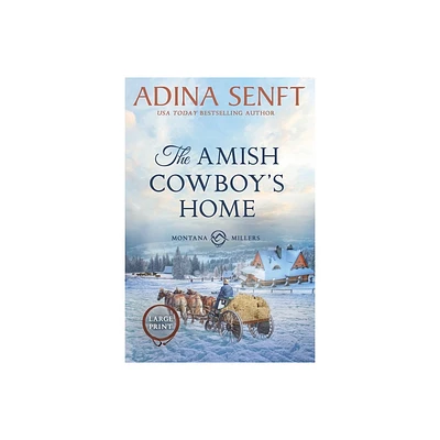 The Amish Cowboys Home (Large Print) - (Amish Cowboys of Montana) by Adina Senft (Paperback)