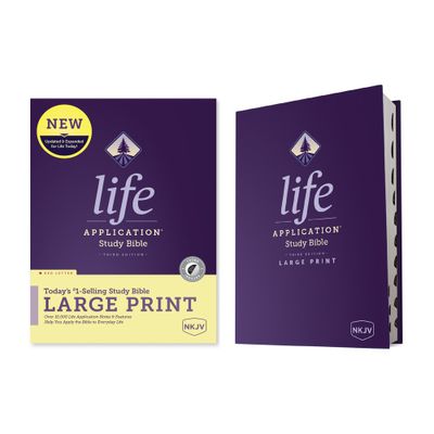 NKJV Life Application Study Bible, Third Edition, Large Print (Hardcover, Indexed, Red Letter)