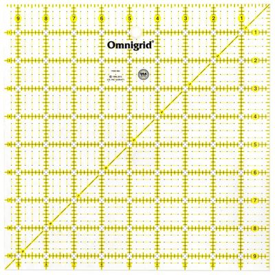 Omnigrid 9-1/2 x 9-1/2 Square Quilting and Sewing Ruler