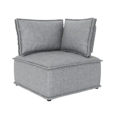 Sybil Modular Corner Seat Gray Linen - Room & Joy