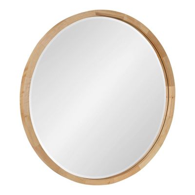 24 McLean Round Wall Mirror Natural - Kate & Laurel All Things Decor