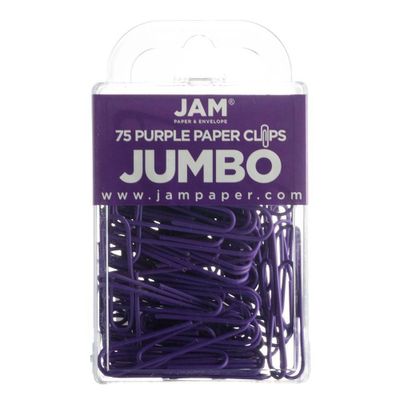 JAM Paper 2 75ct Colorful Jumbo Paper Clips - Large - : Stationery & Office Supplies, Plastic, Clips & Fasteners