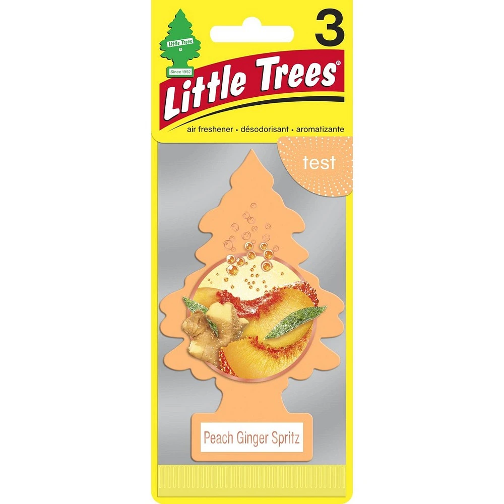 Little Trees Peach Ginger Spritz 3pk Air Fresheners