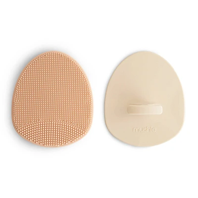 Mushie Cradle Cap Brush - Blush/Shifting Sand - 2pk