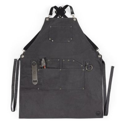 4pc Collins Waxed Canvas Mixologist Apron and Bar Tool Set - Picnic Time