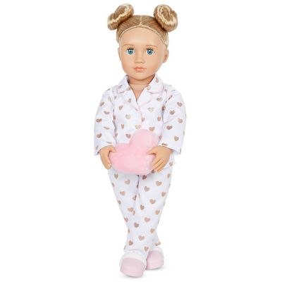 Our Generation Serenity with Heart Polka Dot Pajama Outfit 18 Slumber Party Doll