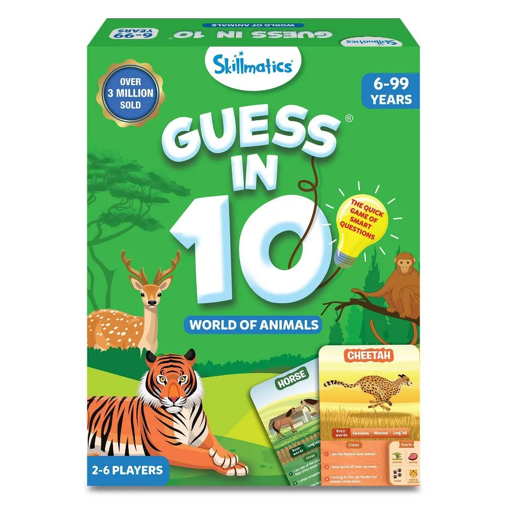 Skillmatics Guess in 10 World of Animals Card Game | The Market Place