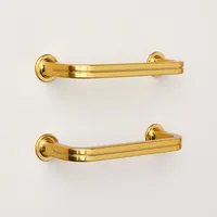 3.75 Classic Etched Drawer Pulls Brass Plated (Set of 2) - Hearth & Hand with Magnolia