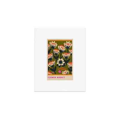 Deny Designs 8x10 Holli Zollinger Flower Market Copenhagen: Matte Finish, Cardstock Paper Wall Art