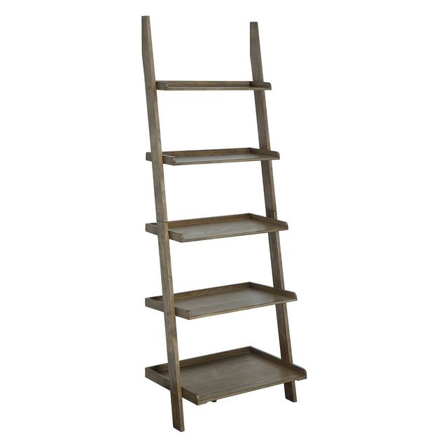 Breighton Home 72.25 American Heritage Bookshelf Ladder : Modern 5-Tier MDF Storage Display