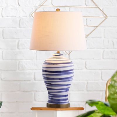 29 LED Ceramic Joelie Table Lamp, Modern Nightstand Lighting - Jonathan Y