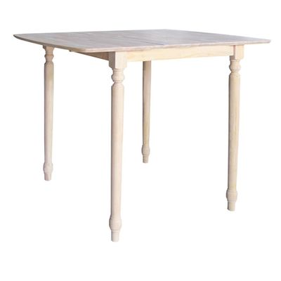 42 Bar Height Extendable Dining Table with Butterflyand  Unfinished - International Concepts