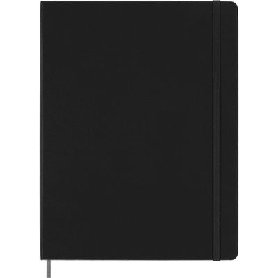 Moleskine Smart Ruled Notebook XL Hard Cover Black: Digital Journal, Lined Paper, Elastic Closure, Pocket, Ribbon Marker