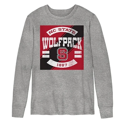 NCAA NC State Wolfpack Boys ong Sleeve Gray T-Shirt