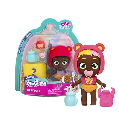 Cry Babies PlayTime Day Care Charlie Baby Figures - 5+ Surprises, Accessories, Great Gift for Kids Ages 4+