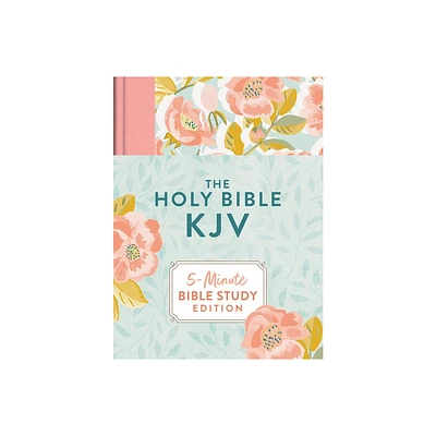 The Holy Bible Kjv: 5-Minute Bible Study Edition (Summertime Florals) - by Compiled by Barbour Staff (Hardcover)