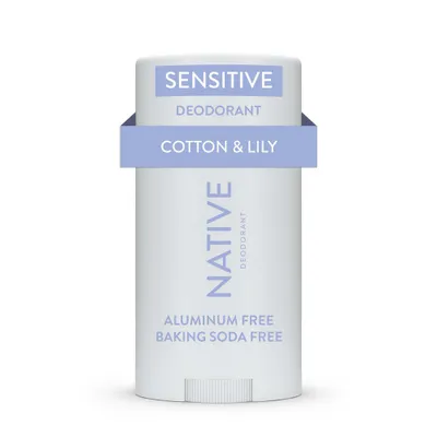 Native Sensitive Deodorant - Cotton & Lily - No Baking Soda - 2.65 oz