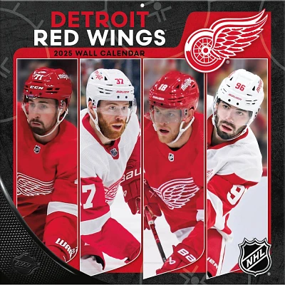 NHL Detroit Red Wings 2025 12x12 Team Wall Calendar