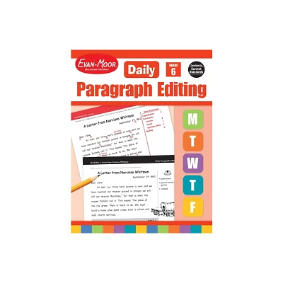 Daily Paragraph Editing, Grade 6 Teacher Edition - by Evan-Moor Educational Publishers (Paperback)