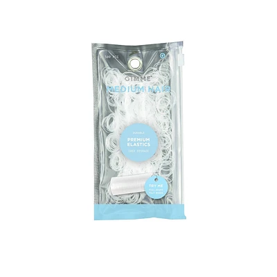 Gimme Beauty Medium Clear Elastics Hair Band - 500ct