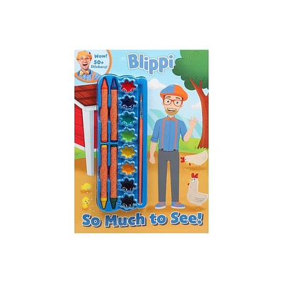 Blippi: So Much to See! - (Color & Activity with Crayons and Paint) by Editors of Studio Fun International (Paperback)