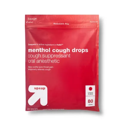 Menthol Cough Drops - Cherry - 80ct - up & up