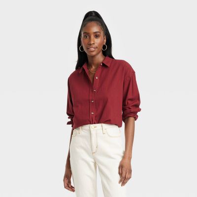 A New Day Womens Long Sleeve Oxford Button-Down Shirt | Connecticut Post  Mall