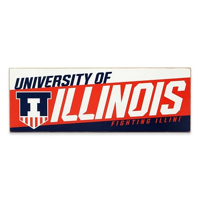 NCAA Illinois Fighting Illini Wood Wall Sign