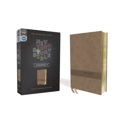 Niv, Teen Study Bible (for Life Issues You Face Every Day), Compact, Leathersoft, Brown, Comfort Print - by Zondervan (Leather Bound)