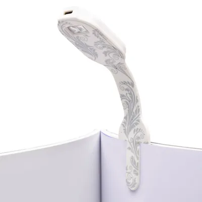 Flexilight Rechargeable White Flowers Booklight