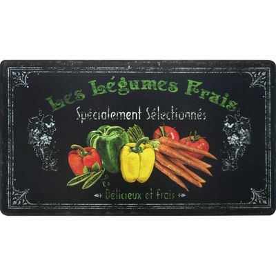 36 x 20 PVC Les Legumes Anti-Fatigue Kitchen Floor Mat - J&V Textiles: Cushion Mat, Stain-Resistant, Indoor/Outdoor Use